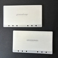 Nouveau produit durable 6 trous ouverture latérale économie d'argent A6 A7 enveloppes laminées mates poche d'argent enveloppes vélin pour classeur