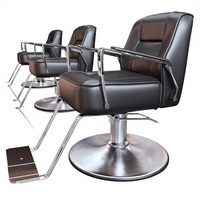 Chaise de salon de coiffure pivotante et réglable en hauteur pour permanente, coloration et coupe de cheveux, design moderne minimaliste en métal, fabriquée en Chine
