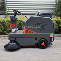 Équipement de dépoussiérage de route de rue rechargeable aéroport conduite balayeuse de sol