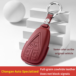 Funda Protectora de Cuero Suave de Lujo para Llave de Coche, Cubierta Protectora para Llave de Coche Changan Yida, Accesorios Exteriores para Automóviles - Product Image 2