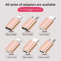 Adaptateur USB C vers Micro USB en alliage d'aluminium, convertisseur de transfert de données et de charge rapide AC/DC pour smartphones et tablettes Android