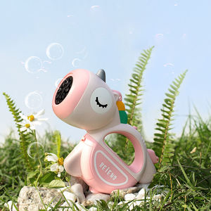 OEM simpatico cane e anatra cartone animato bolla macchina soffiatore automatico portatile pistola a bolle per bambini all'aperto giocattoli e regali - Product Image 6