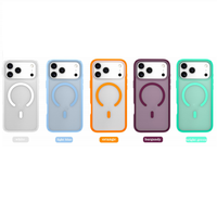 Coque de téléphone portable magnétique transparente antichoc bicolore Defender pour iPhone 16 17 18 Pro Max