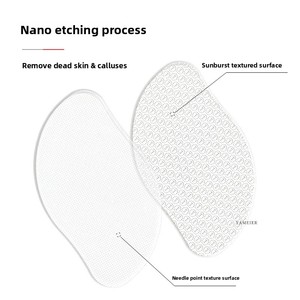Lima per Piedi in Vetro Nano Trasparente a Forma di Uovo con LOGO Personalizzato, Alta Qualità, per Rimuovere Pelle Morta e Calli - Product Image 3