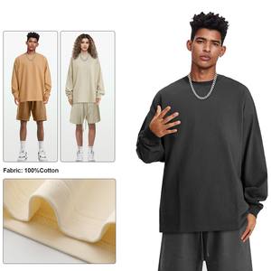 T-shirts à manches longues en coton 100% de qualité supérieure, poids lourd, personnalisables, vente en gros AK99 - Product Image 3