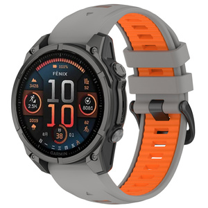 Bracelet en silicone bicolore <span class=keywords><strong>QuickFit</strong></span> pour Garmin Fenix 8 7 7X 6 6X 5X E /Enduro 3 <span class=keywords><strong>26</strong></span> 20 22 mm Bracelet <span class=keywords><strong>de</strong></span> <span class=keywords><strong>montre</strong></span> pour Garmin Fenix 7x Pro - Product Image 4