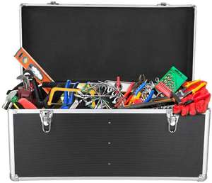 IKayaa 3pcs Strumento di Alluminio Scatole di Caso di Caso di Volo Petto Scatole di Immagazzinaggio <span class=keywords><strong>Contenitore</strong></span> Con Serratura Grande/Medio/Piccola Dimensione con Maniglie - Product Image 6