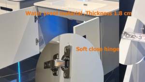 Meuble sous-vasque flottant de 24 32 pouces avec <span class=keywords><strong>Mrror</strong></span> sur le mur avec le dessus en marbre de l'évier de bassin - Product Image 4