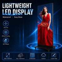 Afficheur LED Totem Extérieur P2.5 Pliable, Signalisation Numérique 5000 Nits, Contrôle WiFi USB pour Restaurants Drive-Thru et Services Rapides