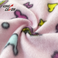 Kingcason, gran oferta, fábrica de China, resistente a las arrugas, doble cara, patrón de oso unicornio, tela polar para ropa y hogar