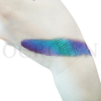 Camaleón multicromo que cambia de color, pigmento de mica, efecto espejo, sombra de ojos cosmética, polvo, pigmento de pintura automática