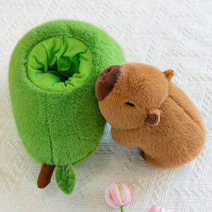 Poupée Capibala en peluche 35cm Animal doux Souris avocat Jouets en peluche Poupée avocat Cadeau pour enfants et filles Oreiller Capybara - Product Image 3