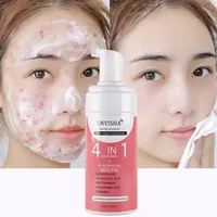 निजी लेबल कोरियाई कार्बनिक सफाई मूस BHA चिरायता एसिड मुँहासे स्पष्ट 4 में 1 चेहरा धो चेहरे की गहरी फोम Cleanser
