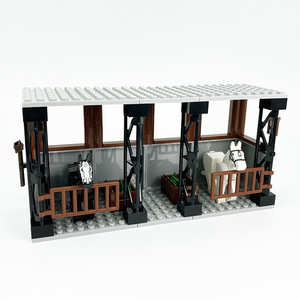 Blocs de construction en plastique ABS Taoxi MOC, ensemble d'animaux de la ferme, vache, lapin, cochon, modèle de paysage à assembler soi-même, jouet éducatif 14+ - Product Image 3