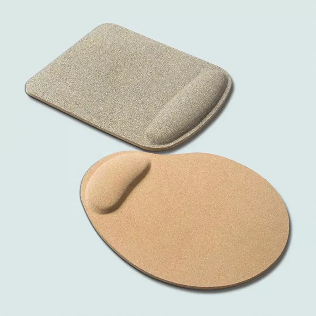 LEECORK Stain Resistant Computer Mouse Pad Ergonomic Mouse Pad With Wrist Support Cork Wrist Mouse Pad