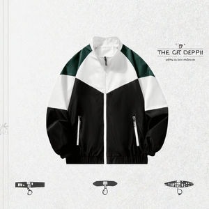 แจ็คเก็ตวาร์ซิตี้ผ้าไม่ถักแบบสวมใส่สบาย คอตั้ง ซิปปิด สำหรับผู้ชาย สีต่างๆ ผลิตตามสั่ง คุณภาพสูง เป็นมิตรกับสิ่งแวดล้อม สำหรับฤดูใบไม้ร่วง ขายส่ง - Product Image 3