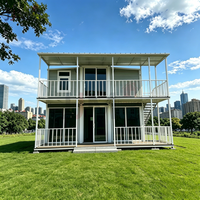 Maison mobile préfabriquée de luxe à 2 étages, prête à l'emploi, construction rapide, 20 pieds, 4 chambres, extensible, avec salon
