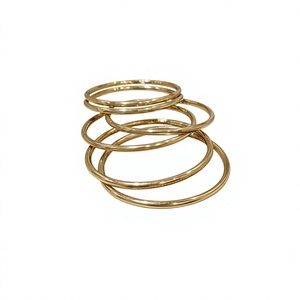 Boho Luxe Eco-friendly Handmade Adjustable Brass Cuff Set Stylish Modern Women's Bracelet with Personalization - Product Image 1