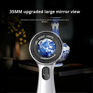 Lente d'<span class=keywords><strong>Ingrandimento</strong></span> 10x con Luce UV HD Alta Magnificazione con <span class=keywords><strong>Scala</strong></span> Ricaricabile Analizzatore della Pelle - Product Image 5