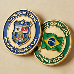 Moneda de desafío personalizada de zinc blanco, económica, en blanco, para artesanías metálicas, con logotipo 3D grabado con láser a doble cara, esmaltada, recuerdo - Product Image 1
