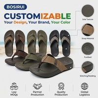 Tongs BSR pour hommes, modèle Cushion Phantom, avec entre-doigts, semelle extérieure en caoutchouc, sans tige, doublure en jersey, importées