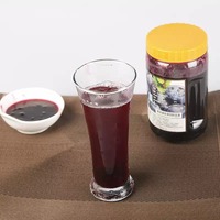 Boduo 1KG Blueberry Jam with Real Blueberry Pieces Natural Tart Sweet Flavor for Bubble Tea & Desserts