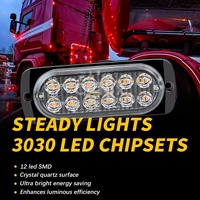 Super Lumineux 12 SMD Voiture LED Panne Clignotant D'urgence Côté Lumière Auto Avertissement Grille Stroboscopique Lumières pour Voiture Camion SUV