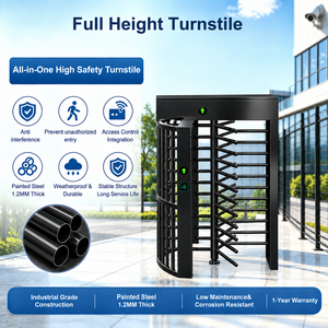 Torniquete de Altura Completa PORTEVIX con Control de Acceso por Tarjeta RFID, Bidireccional, Anti-Embutidos, Motor sin Escobillas, para Fábricas y Empresas - Product Image 4
