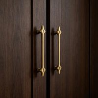 Poignées de porte d'armoire en alliage de zinc en forme d'étoile, couleur laiton antique, boutons de tiroir de cuisine - Grande Vente
