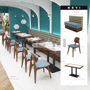 Foshan Proveedor Moderno Cuadrado Comedor Café bar <span class=keywords><strong>Restaurante</strong></span> Japonés Hotel Silla y juego de mesa Hot Pot <span class=keywords><strong>Restaurante</strong></span> Muebles Conjuntos - Product Image 1