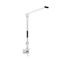 Lampe de bureau LED dimmable 18W avec bras réglable, lumière d'étude moderne pour enfants, protection des yeux et minuterie, lampe de lecture 3 couleurs