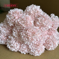 Bunga Hydrangea Sutra Dalian Chermy Warna Pink Muda, Ukuran Besar 18cm, Bunga Artificial untuk Dekorasi Pernikahan dan Acara