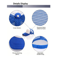 Casquette de baseball d'extérieur Wins Flying en maille de coton multicolore avec bouton en plastique, style snapback trucker 5 panneaux pour l'été