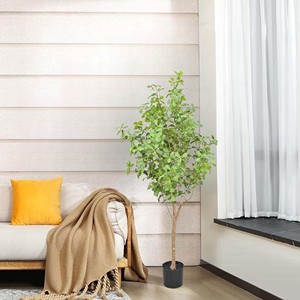 Cây Đào nhân tạo 0.9m với cành mỏng và lá xanh để trang trí nhà - Product Image 6