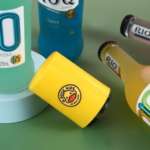 Ouvre-bouteille en acier inoxydable pour enfants G.Duck, type poussoir, fermeture magnétique ronde, impression de dessin animé créative - Product Image 2