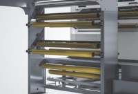 Cutter rotatif industriel double 0,15 mm motorisé informatisé haute productivité pour la production de feuilles de carton kraft HHSDG-1500