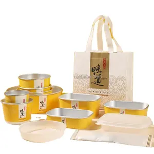 Kunden spezifisches Logo zum Mitnehmen Papier Lebensmittel behälter mit Einsatz Tablett Suppe Tasse Nudel Reissc halen mit Deckel