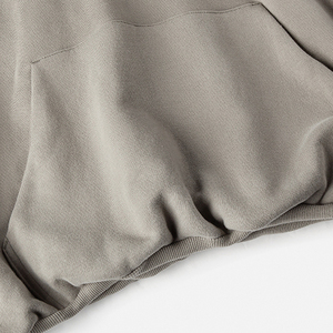 Hochwertiger, übergroßer Hoodie aus 100% Baumwolle Fügen Sie Velvet Cropped Double Blank zum Drucken von Kapuzen kragen mit Punktmuster hinzu - Product Image 5