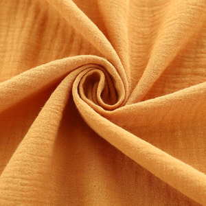 Оптовая продажа, Двухслойное органическое детское Пеленальное Одеяло из крепа, однотонное окрашенное муслиновое 100 хлопковое двойное Марлевое полотно - Product Image 5