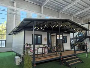 Casa Container Espandibile Contemporanea da 20 Piedi in Pannelli Sandwich d'Acciaio, Spazio Abitativo Mobile con Terrazza sul Tetto - Product Image 2