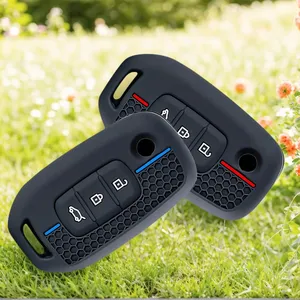 Housse de protection en silicone pour clé de voiture <span class=keywords><strong>Renault</strong></span> Kadjar Captur Megane Sandero Stepway Logan Clio 5 <span class=keywords><strong>2022</strong></span> Arkana 2020 2021 Kwid - Product Image 1