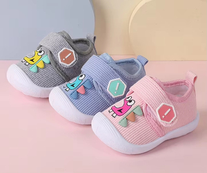 Four season universal baby <b>soft</b> soled canvas <b>shoes</b>, cartoon printed anti slip cloth <b>shoes</b> for infants and young children - Product Image 1