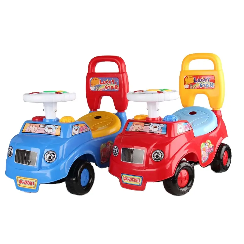 EPT Lovely Music Cartoon Toddler Car Children Buggy Baby Swing Car For Selling