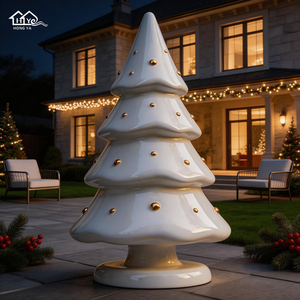 Escultura de Árbol de Navidad Personalizada de Alta Calidad, Estatua Grande y Duradera de Fibra de Vidrio, Adorno para Jardín, Centro Comercial, Decoración de Vestíbulo de Hotel - Product Image 4