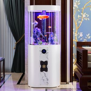 <span class=keywords><strong>Acquario</strong></span> Ovale Smart in Acrilico 110L, Alto da Terra, Ultra Trasparente con Luce LED, Base in Lega, Set Completo con Tripla Filtrazione - Product Image 4