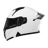 Casque de moto ouvert de haute qualité avec feux arrière LED intelligents, résistant aux chocs, en ABS, pour motocross