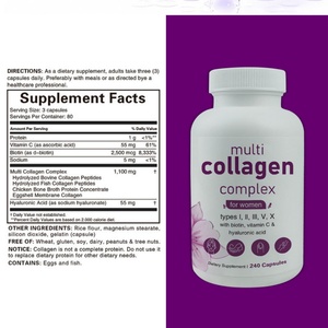 Cápsulas de Colágeno Múltiple para Mujeres con Vitamina C y Biotina, Píldoras de Péptidos de Colágeno para Cabello, Piel y Uñas Saludables para Adultos - Product Image 3