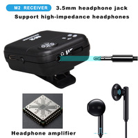 Système de monitoring intra-auriculaire sans fil MX-M2 2,4 GHz avec émetteur-récepteur audio stéréo/mono pour musiciens, chanteurs et groupes
