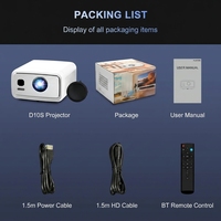 Projecteurs Flixtone D10S 4000 ANSI Lumen 1080P 4K Vidéo avec puce V660 8 cœurs, décodage intelligent, grand écran, WiFi, pour salle de classe et home cinéma