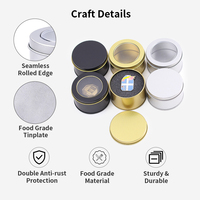 Cajas de Hojalata 65x40MM con Ventana, Diseño Reciclable, Impresión Offset CMYK para Insignias, Pins de Solapa, Memorias USB, Logotipo Personalizado, OEM, ODM, Venta al por Mayor